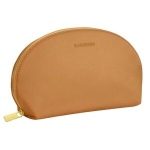 Burberry Camel Pouch with Gold Accents